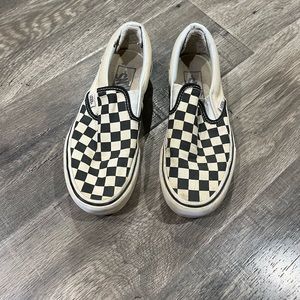 Platform checkered vans
